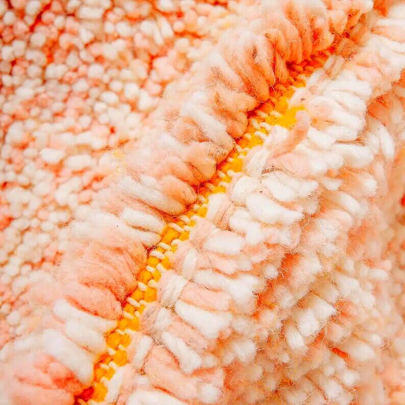 Orange wool rug 250cm x 150cm