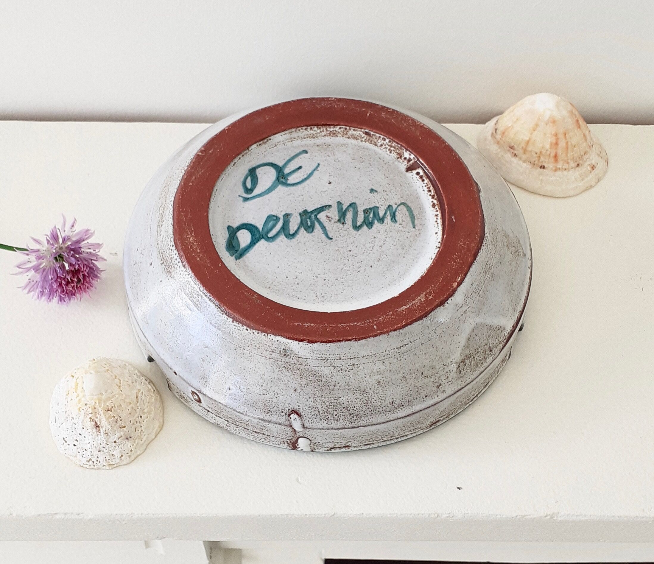 Ashtray  Vallauris thistle decoration