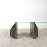 Vintage granite coffee table, 1980s