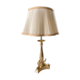Old gilded bronze lamp