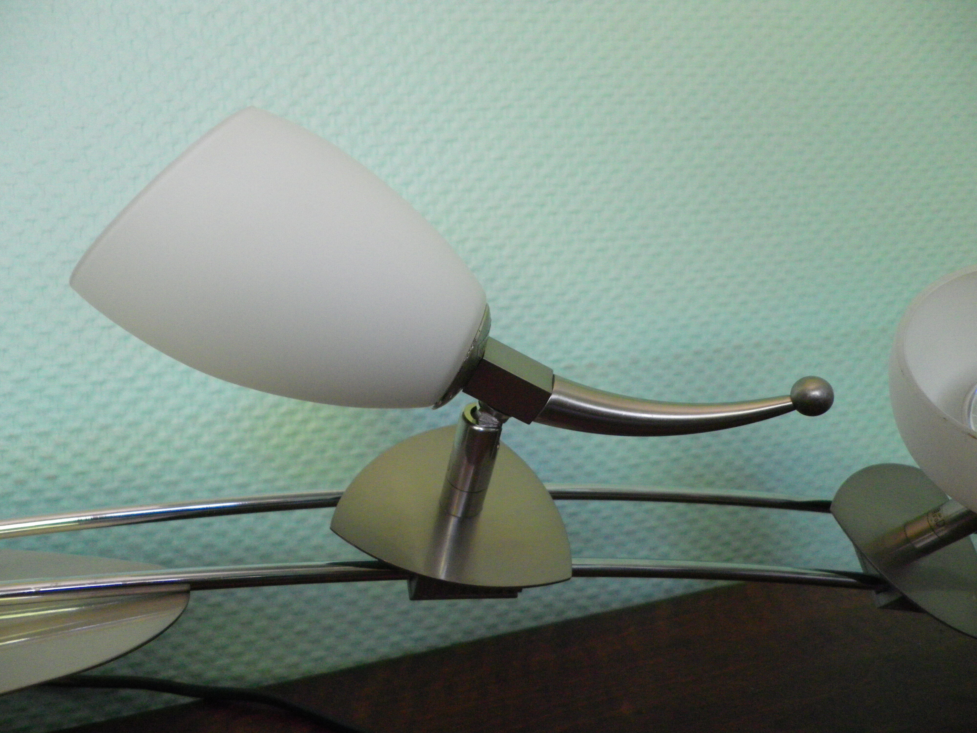 "Paulmann" 1m40 design hanging 6 lights anodized aluminium - 70s