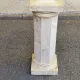 Natural stone pedestal column in beige marble, neoclassical style, 77cm.