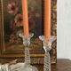 Pair of glass candlesticks