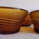 Amber glass bowls Duralex. Vintage