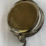 Art Deco silver-plated metal pocket emptier with swan decor