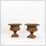 Pair of Medici cast iron planters - Late 19th century