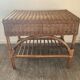 Banc en rotin des années 70