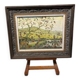 Scene from life in oil, from Bali