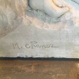 Bas relief in art deco plaster