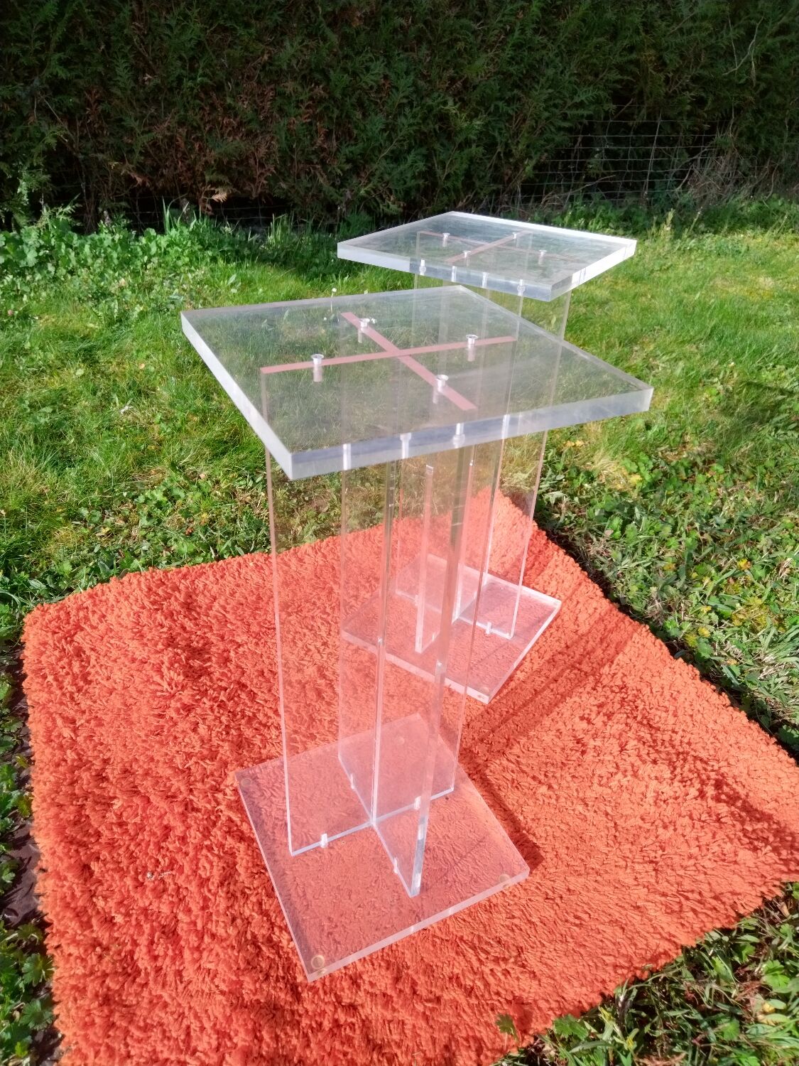 Pair of Plexiglas fifth wheel David lange