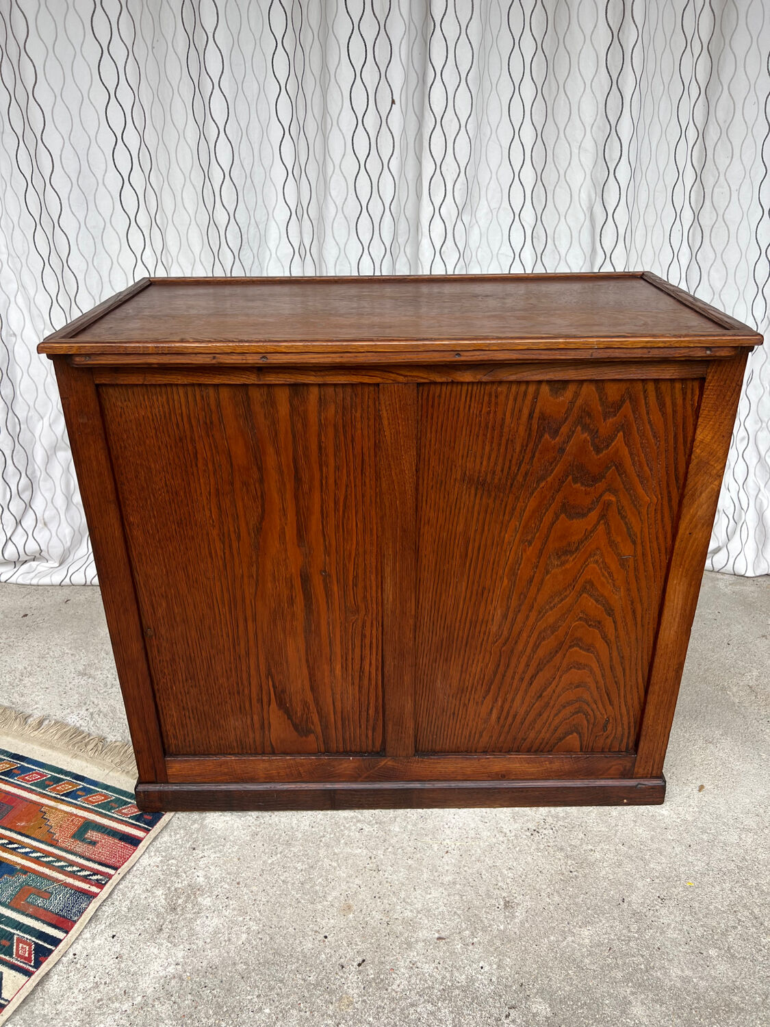 Ancien caisson de bureau en chêne, double face