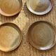 6 grandes assiettes plate grés pyrité style La Borne
