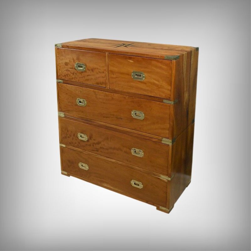 Marine commode in solid mahogany, India – 20th century
