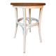Pedestal table 80s shabby chic curved wood coffee table