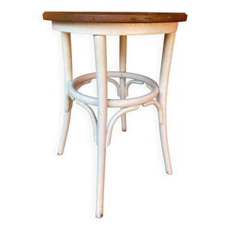 Pedestal table 80s shabby chic curved wood coffee table