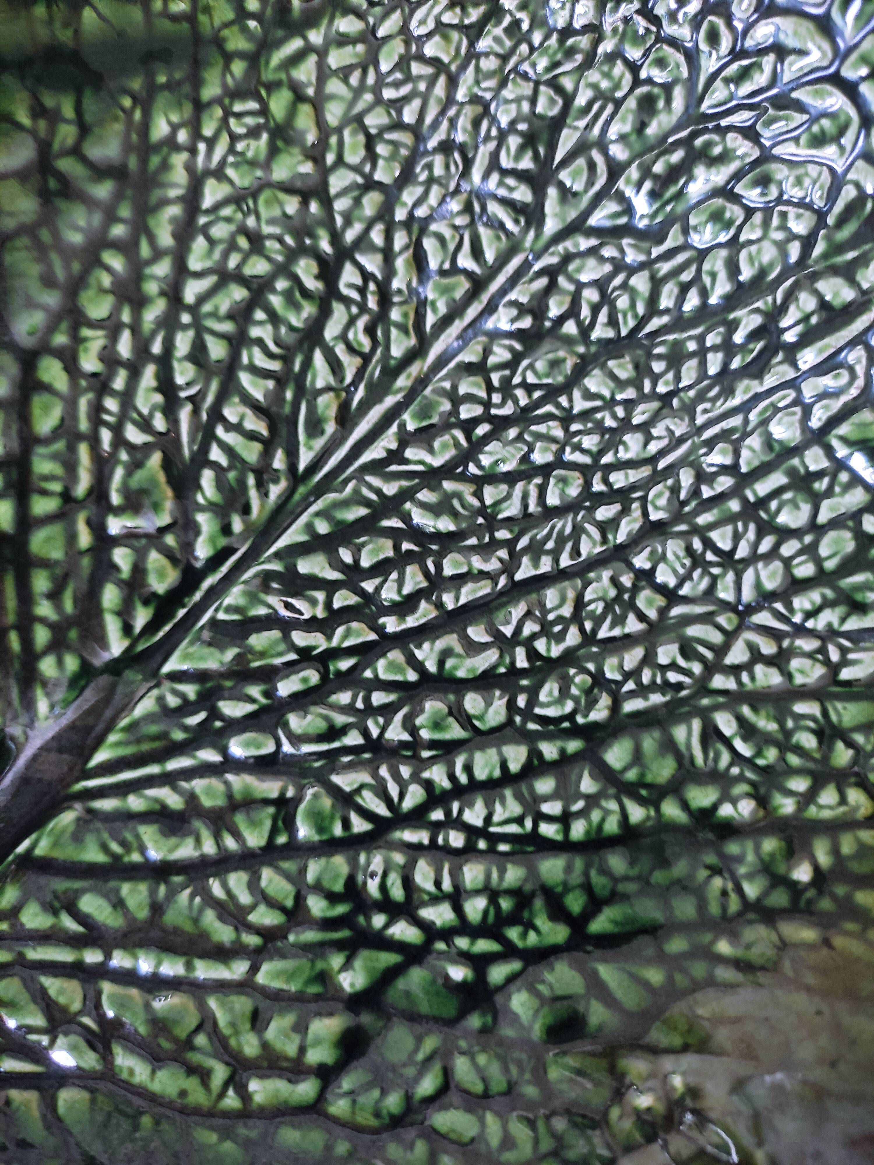 Ceramic dish cabbage leaf shape