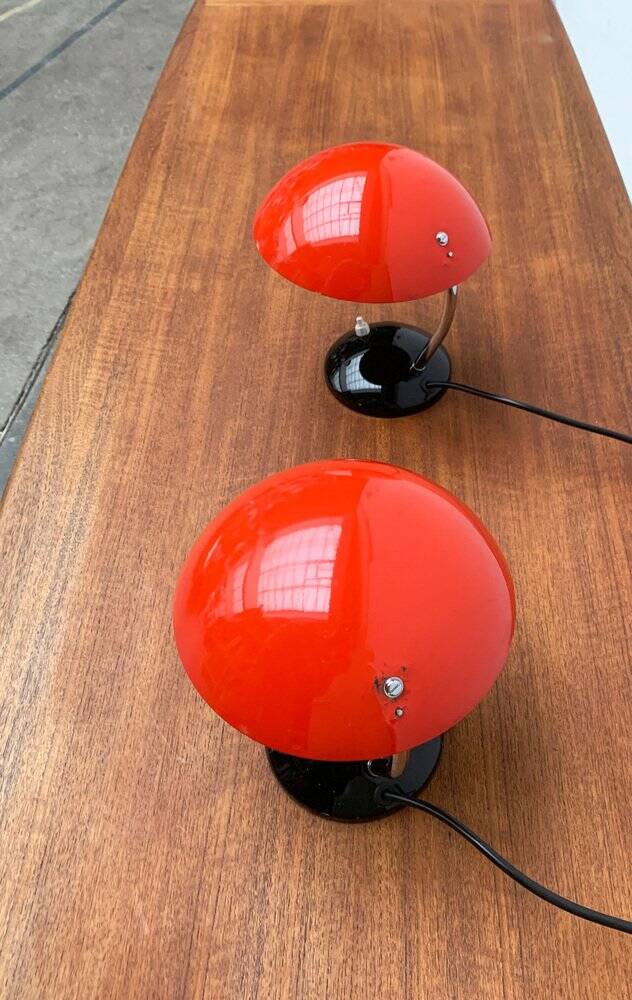 Mid-century minimalist table lamps by Josef Hurka for Drukov, Brno, set of 2.
