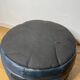 Blue Sède patchwork leather pouf