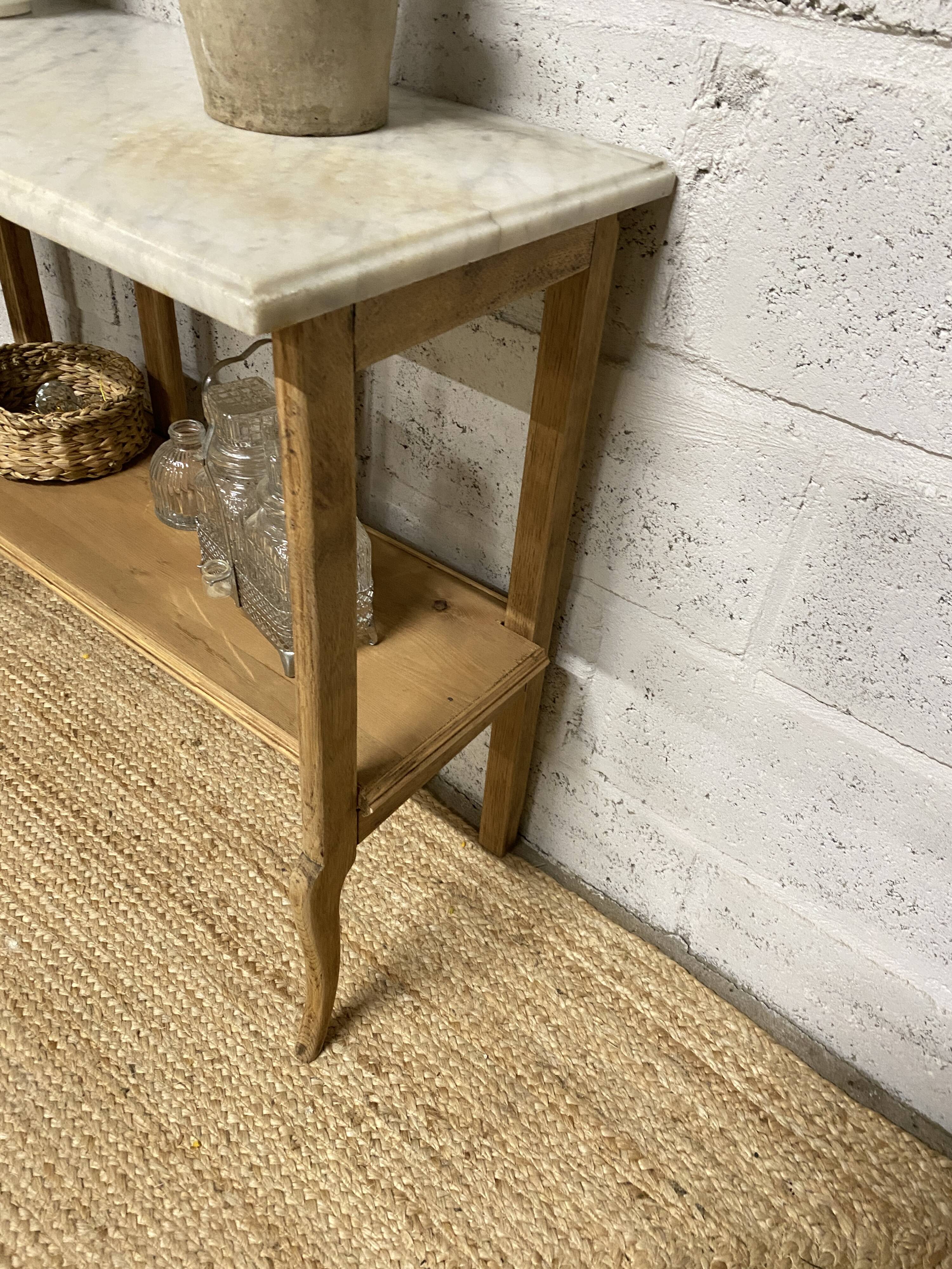Marble and wood console