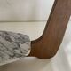 Coffee table with 2 smoked glass tops and grey veined white marble