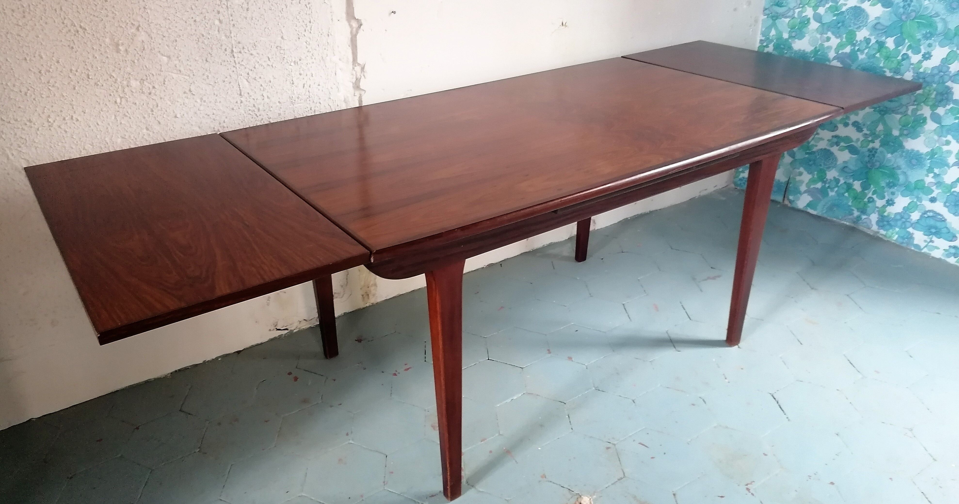 Table teck avec rallonges