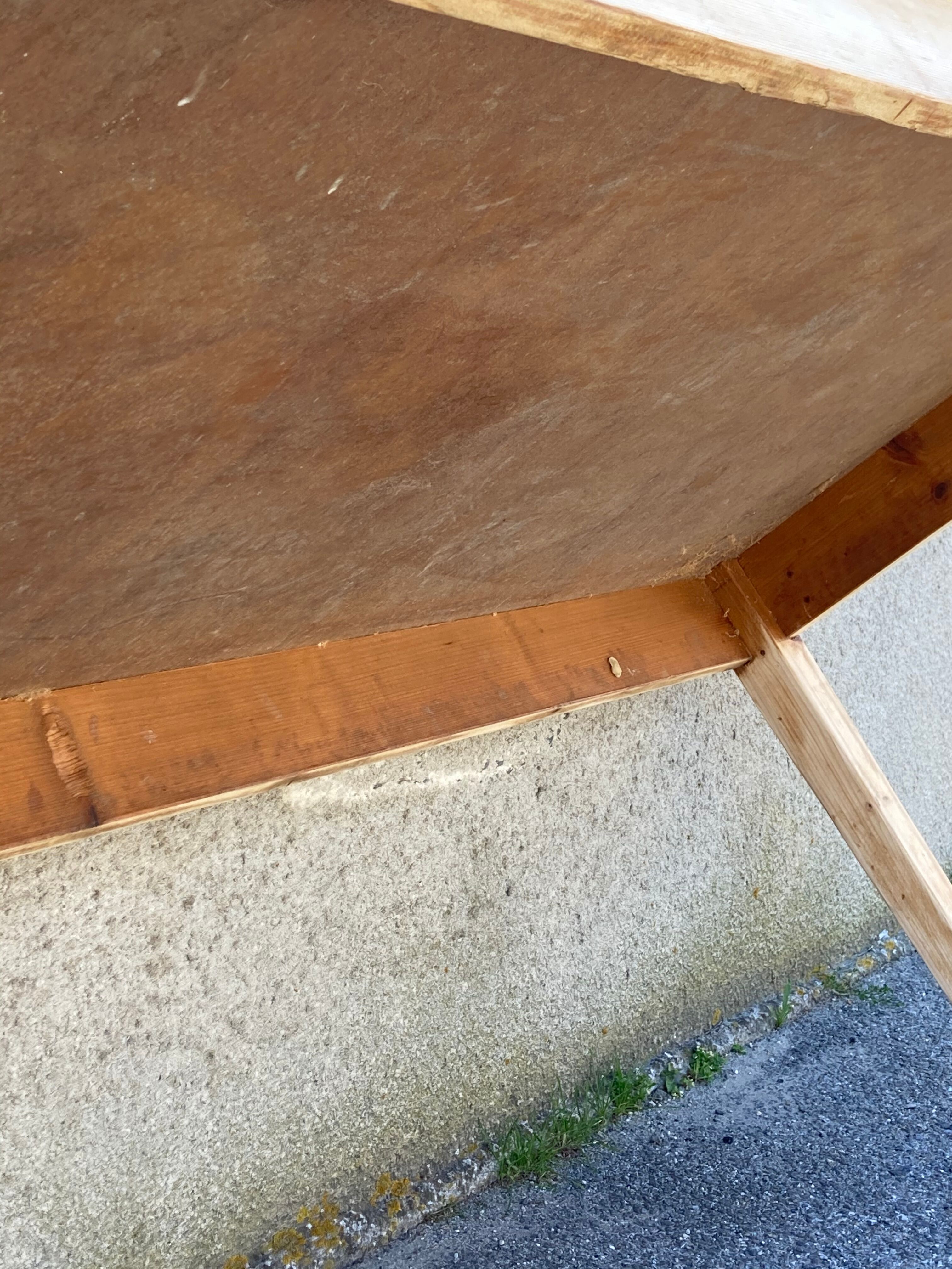 Large black patinated tray table