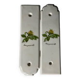 Paire de plaques de propreté  porcelaine de Paris vintage