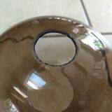 Chandelier 3 balls smoked glass 70's