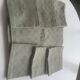 Nappe et 6 serviettes de table en coton damassé teinte kaki monogramme AH art deco