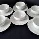 6 tea or coffee cups in Limoges porcelain by Bernardaud & Co.
