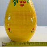 Lunéville earthenware "Egg" vase - "Cherry" Collection