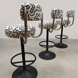 Swedish design Cobra barstools Borje Johanson ‘Swirl’