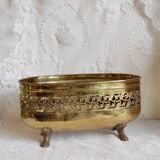 Old brass planter