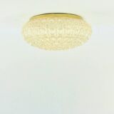 Large Amber Bubble Glass Ceiling Ceiling Light - H.Tynell, Limburg, 1960s