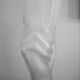 Antique vase "Hand with horn" in frosted glass, Portieux / Legras style.