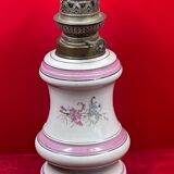 kerosene lamp decorated with flowers, Deco guest room, old pink 25 cm