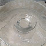 Biot cup in blown bubbled glass on foot