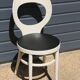 Baumann white seagull chair with black leatherette
