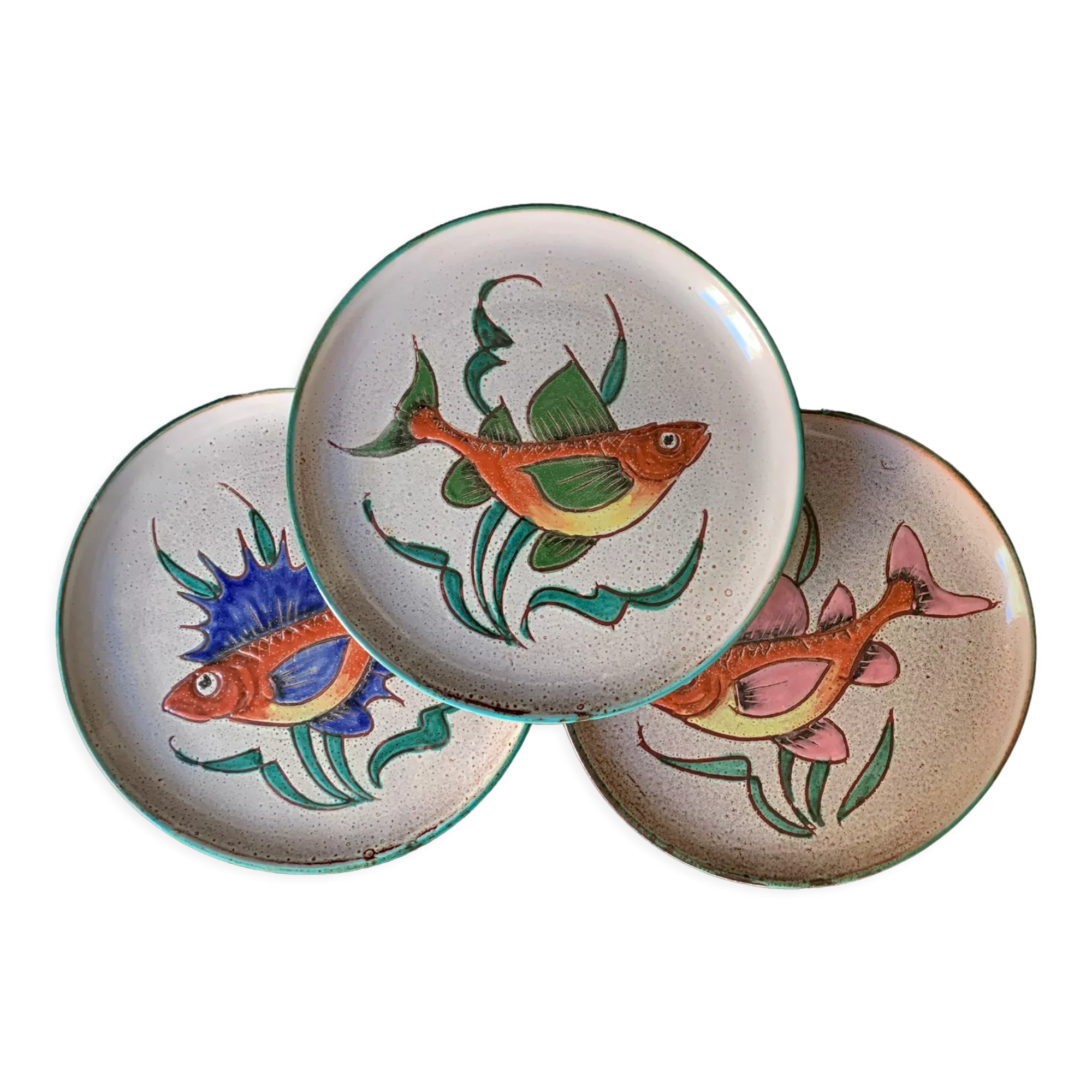 3 assiettes Vallauris