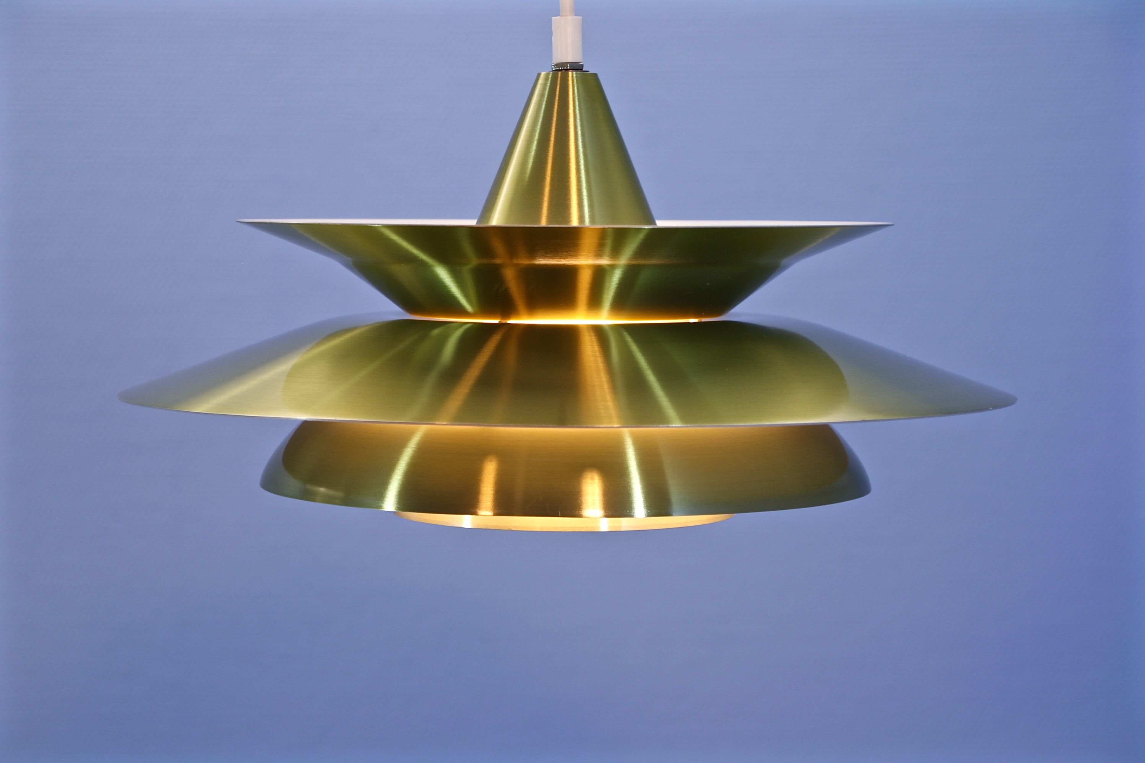 Danish hanging lamp in brass, 1970s