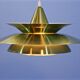 Danish hanging lamp in brass, 1970s