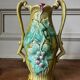 Vase art nouveau en barbotine estampillé