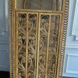 Rattan library shelves