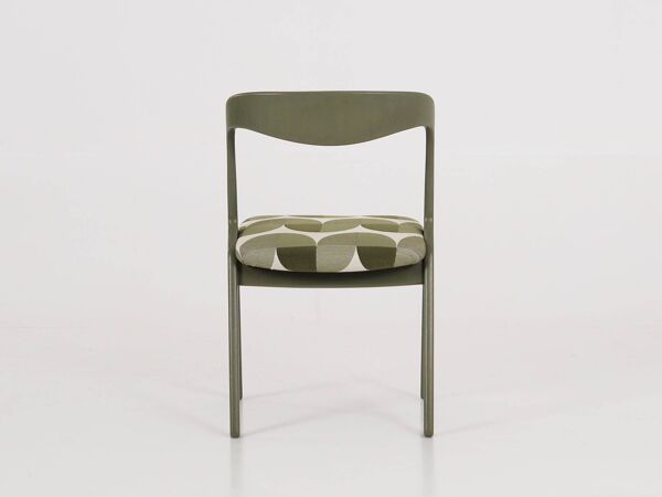 Chaise verte, design danois, années 1970, production : Danemark