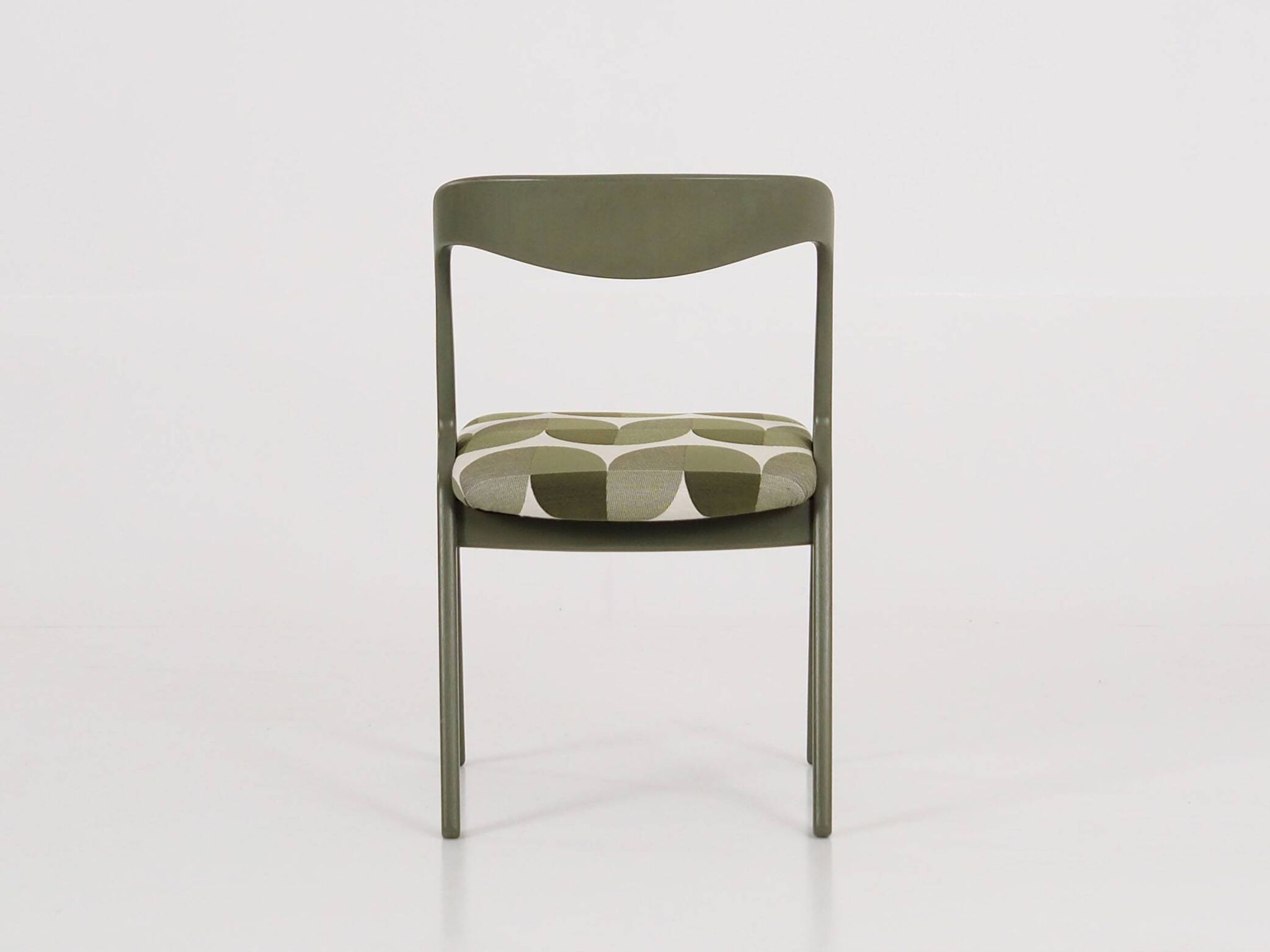 Chaise verte, design danois, années 1970, production : Danemark