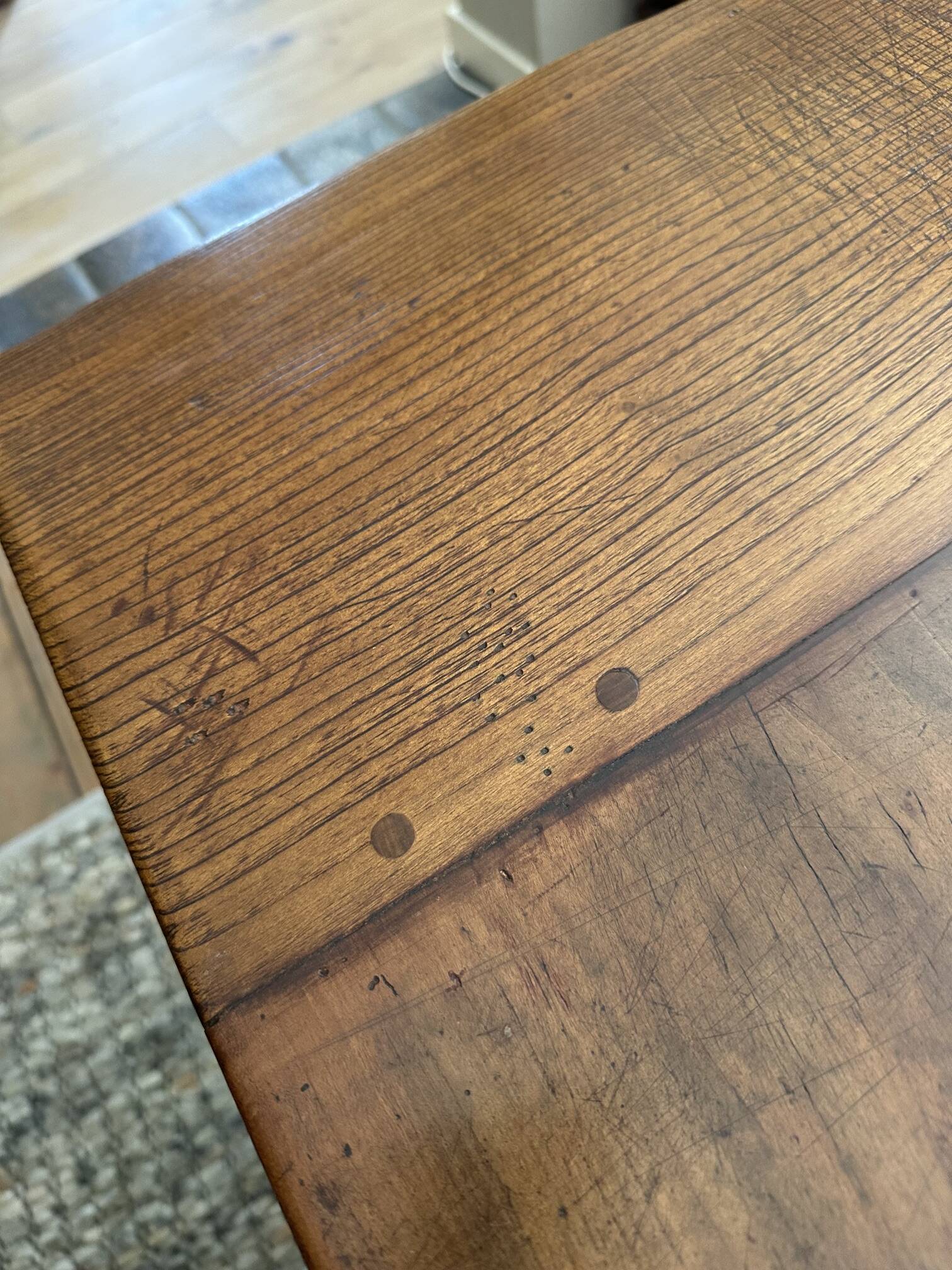 Grande table de ferme antique