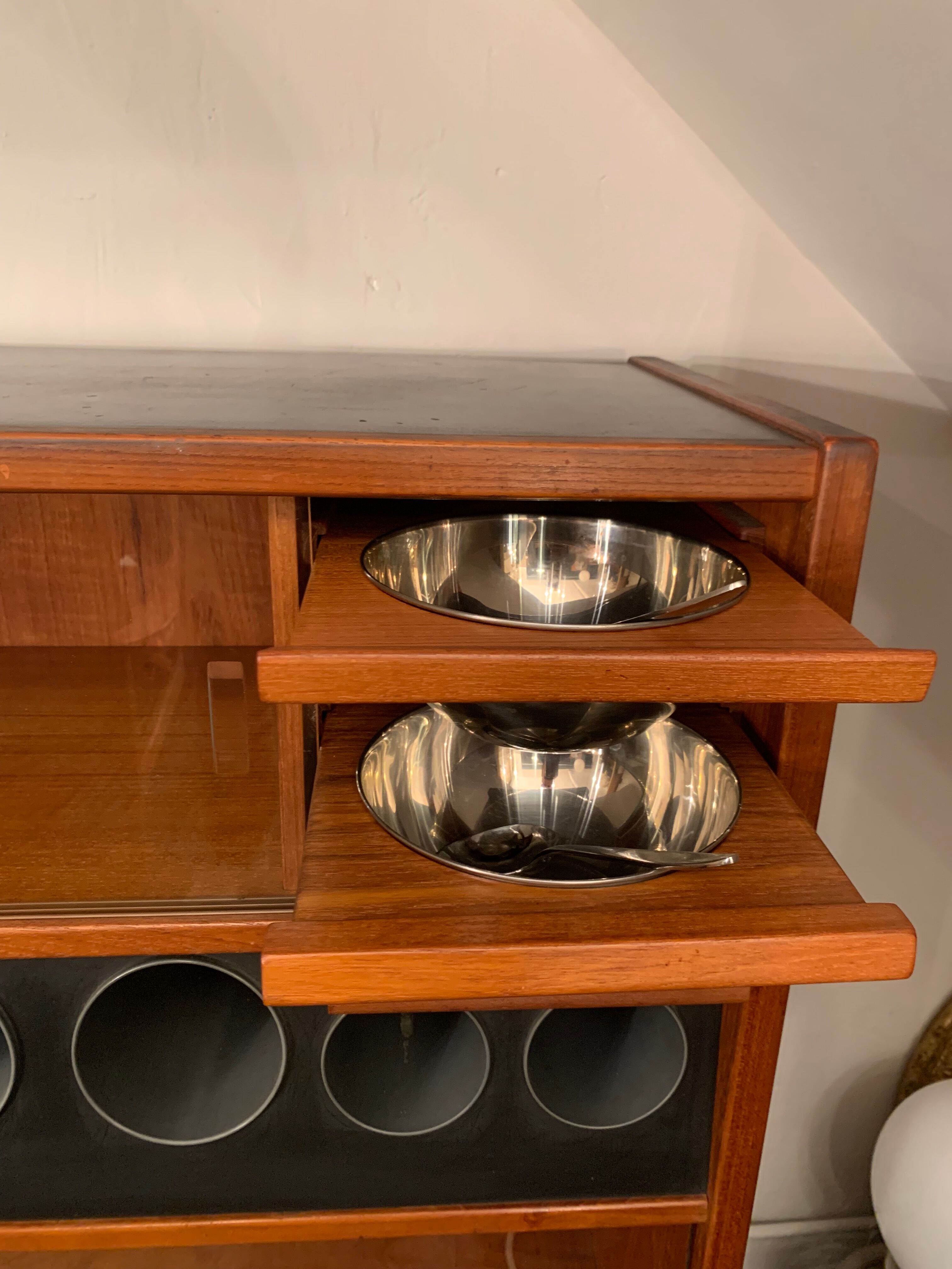 Scandinavian teak bar by Poul Heltborg Editor Heltborg Møbler 1960