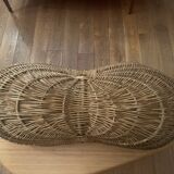 Burgundy maxi wicker basket