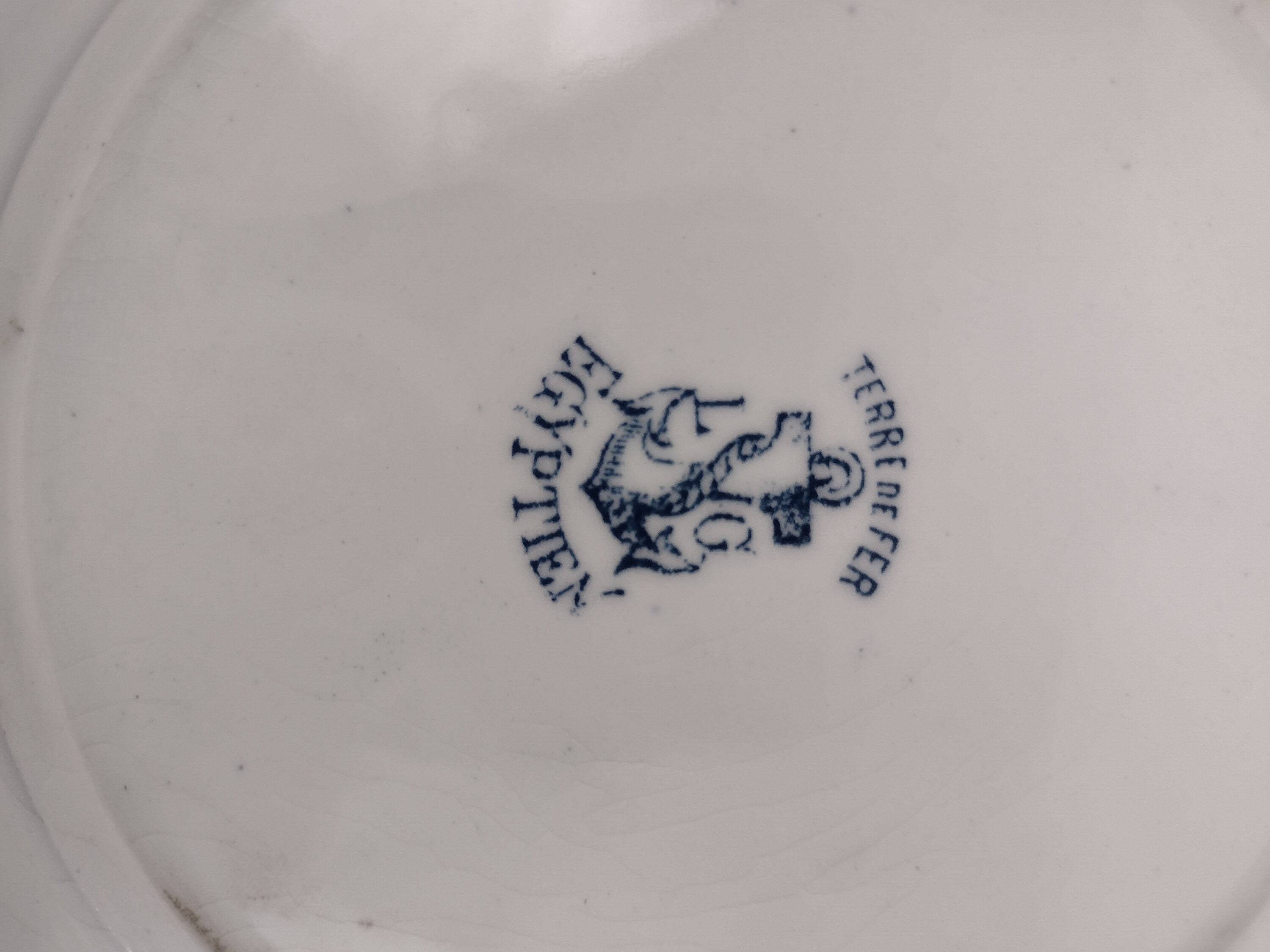 6 Clairefontaine Egyptian dessert plates