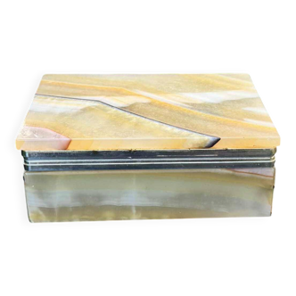 Onyx catchall box from the 1960s, vintage Italy.